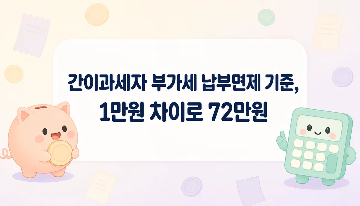 간이과세자 부가세 납부면제 기준 4800만원을 정리한 안내 이미지