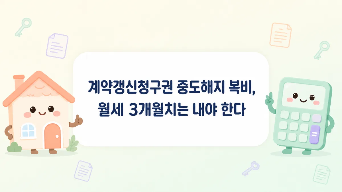 계약갱신청구권 중도해지 복비 부담 기준을 정리한 안내 이미지